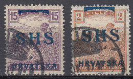 JUGOSLAVIA - 1918 - Due Valori: Yvert 8 E 13 Usati CON ANNULLO DI FIUME. - Prephilately