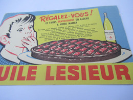 Buvard Publicitaire/Huile  /HUILE LESIEUR/ Régalez-vous/Faire Un Gâteau /Alexandre/ Vers 1950-1960             BUV644 - Lattiero-caseario