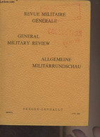 Revue Militaire Générale // General Military Review // Allgemeine Militärrundschaud - N°4 Avril 1958 - Camille Rougeron - Français