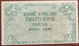 GERMANY -  1/2 MARK 1948  P-1a - 1/2 Deutsche Mark