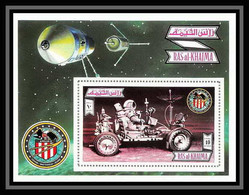 748 Ras Al Khaima MNH ** Mi Bloc N° 131 A Espace (space) Apollo 16 Moon Bugy - Ras Al-Khaima