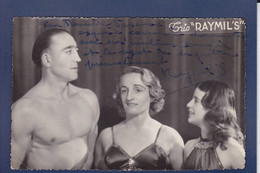 CPA Cirque Acrobate Circus Cirk Signature Autographe Photo Trio Raymil's - Cirque