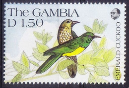 Gambia 1991 MNH, Birds, African Emerald Cuckoo - Kuckucke & Turakos