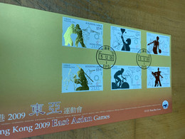 Hong Kong Stamp Sport Rowing Bowling Table Tennis Badminton Cycling Billiards Dance Swim Judo FDC - Cartas & Documentos