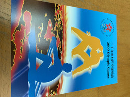 Hong Kong Stamp Card Used Olympic Sports Judo Rowing Map - Cartas