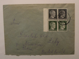 1943's Karlsbad Mirovice Mirowitz Protektorat Cover Dt Reich Wk2 Bord De Feuille - Briefe U. Dokumente