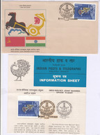 Stamped Info.,+ FDC India 1984, Indo Soviet Joint Manned Space Flight, Flag, Horse Chariot, USSR, - Asien