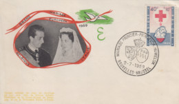 Enveloppe  BELGIQUE   Mariage  Princier    1959 - Autres & Non Classés