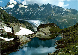 Blick Von Der Grimsel-Passhöhe Auf Den Rhonegletscher Und Galenstock (4078) - Lens