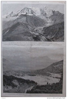 La Catastrophe De Saint-Gervais -cue D'ensemble Du Désastre - Glaciers Du Mont-Blanc -  Page Original 1892 - 2 - Documentos Históricos