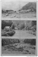 La Catastrophe De Saint-Gervais - Aspect Actuel Du Village De Bionnay - La Gorge -  Page Original 1892 - 3 - Documentos Históricos