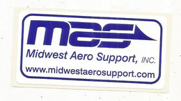 Autocollant,  Aviation , MIDWEST AERO SUPPORT INC - Stickers