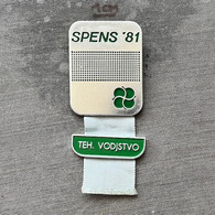 Badge Pin ZN011843 - Table Tennis (Ping Pong) Yugoslavia Serbia Novi Sad World Championship SPENS 1981 TEH. VODJSTVO - Tischtennis