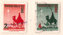 PIA - CUBA  : 1956 : Natale - (Yv  445-46) - Used Stamps