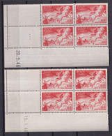 1946 + 1948 - COINS DATES - POSTE AERIENNE - YVERT N° 19 ** MNH - COTE = 70 EUR. - Luftpost