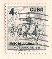 PIA- CUBA - 1957 : Omaggio Al Patriota Joaquin De Aguero  - (Yv  457) - Used Stamps