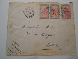 Madagascar , Lettre De Tamanarive 1923 Pour Marseille , En L Etat - Covers & Documents