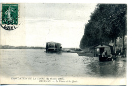 1907 - 45 - LOIRET - ORLEANS - INONDATION DE LA LOIRE Le 21 Octobre 1907 - Le Fleuve Et Les Quais - Orleans