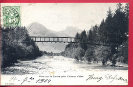 1904 - Suisse - Pont Sur La Sarine Près Du Château D'Oex - Sonstige & Ohne Zuordnung