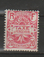 REUNION              N°  YVERT  TAXE 9  NEUF AVEC CHARNIERES      ( CH  1/12 ) - Timbres-taxe