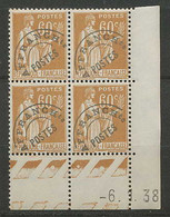 941 - France - Coin Daté - N° 72 Type Paix ** Preoblitérés 06/01/1938 - Precancels