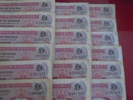 NIGERIA, P  8  ,  1 Pound , ND 1967  ,  Used,   18 Notes ,  A Prefixes - Nigeria