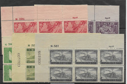 Cuba Mnh ** With Plate Numbers And Hoja Complete 6 Sets 150 Euros ++ 1942 Columbus - Nuevos
