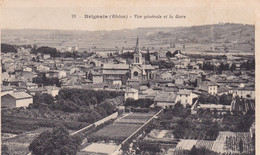 France Very Old Postcard - Brignais - General View Railway Station - Mailed 1910 / Stamps - Brignais