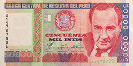 Peru 50.000 Intis, P-142 (28.6.1988) - UNC - Pérou