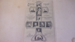 57 METZ 1907 SOUVENIR MULTIVUES CONGRES EUCHARISTIQUE  MGR BENZLER  CARDINAL MERCIER MALINES BELGIQUE.. - Metz
