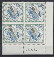 MONACO - N° 637 - Bloc De 4 COIN DATE - NEUF SANS CHARNIERE - 27/2/64 - Ungebraucht