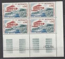 MONACO N° 640 - RALLYE AERIEN - Bloc De 4 COIN DATE - NEUF SANS CHARNIERE - 28/2/64 - Unused Stamps