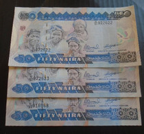 NIGERIA, P  27c,  50 Naira , ND 2000 ,   UNC,   Neuf , 3 Notes - Nigeria
