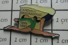 1316c Pin's Pins / Beau Et Rare / THEME : SPORTS / CLUB GYMNASTIQUE LA ROYALE RANSARTOISE 1893 1993 RANSART CHARLEROI - Gymnastique