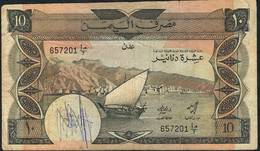YEMEN DEM.REP. P9a 10 DINARS 1984  Signature 3  FINE - Yemen