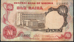 NIGERIA P15a 1 NAIRA 1973  #DA/20  Signature 1     VG - Nigeria