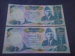 PAKISTAN, P 42,  500 Rupees , ND 1986 2006 ,  UNC Neuf , 2 Notes - Pakistan