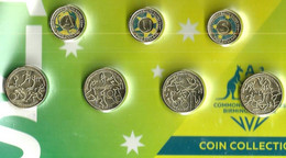 AUSTRALIA SET 4 X $1 & 3 X $2 BIRMINGHAM UK GAMES 2022 UNC SET OF 5 COLORED SPORT 1 YEAR READ DESCRIPTION CAREFULLY !!! - Mint Sets & Proof Sets