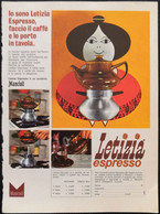 1968 - LETIZIA Espresso Mancioli Caffe ( Altopascio Lucca )- 1 Pag. Pubblicità Cm. 13 X 18 - Reclameservetten