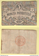 1848 Venezia Governo Provvisorio 5 Lire 1848 Moneta Patriottica Revolutionary ISSUEQAssedio Austriaco 1848 - [ 4] Emissions Provisionelles