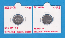 BELGICA 1 FRANCO 1.995 KM#188 Niquel Acero SC/UNC    T-DL-12.977 - 1 Frank