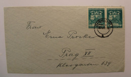 1941 Darmstadt Prag Cover Dt Reich Wk2 Deutsches Paar Paire - Briefe U. Dokumente