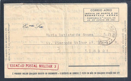 Rare Military Aerogram 1964 Colonial War Circulated In 1971 Obliteration SPM 0223- EPM3 - MACAU For Lisbon. - Storia Postale