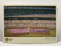 Congratulatory Events For The Opening Of Seoul Olympic Main Stadium, South Korea Postcard - Corée Du Sud