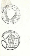 Papier Timbré / Cachet Fiscal NC Non Connu / Extraordinaire + Royal / Cachet PP De Dijon 1837 / Création Banque Dunoyer - Brieven En Documenten