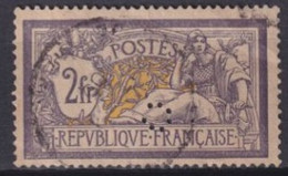 MERSON 2F RARE ! PERFORES / PERFIN (PAS FREQUENT) ! - YVERT N°122 OBLITERE - Used Stamps