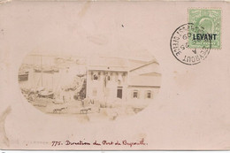 Real Photo Beurouth Direction Du Port Photo Chapotot . P. Used British Levant Stamp 1909  Vers Montbron Charentes - Liban