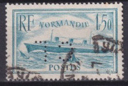 PAQUEBOT NORMANDIE RARE ! PERFORES / PERFIN (PAS FREQUENT) ! - YVERT N°300 OBLITERE - Used Stamps