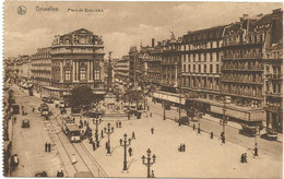 AC598 Bruxelles - Place De Brouckere - Tram / Viaggiata 1928 - Nahverkehr, Oberirdisch