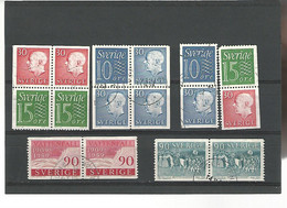 55580 ) Collection Sweden Postmark Coil Block - Verzamelingen